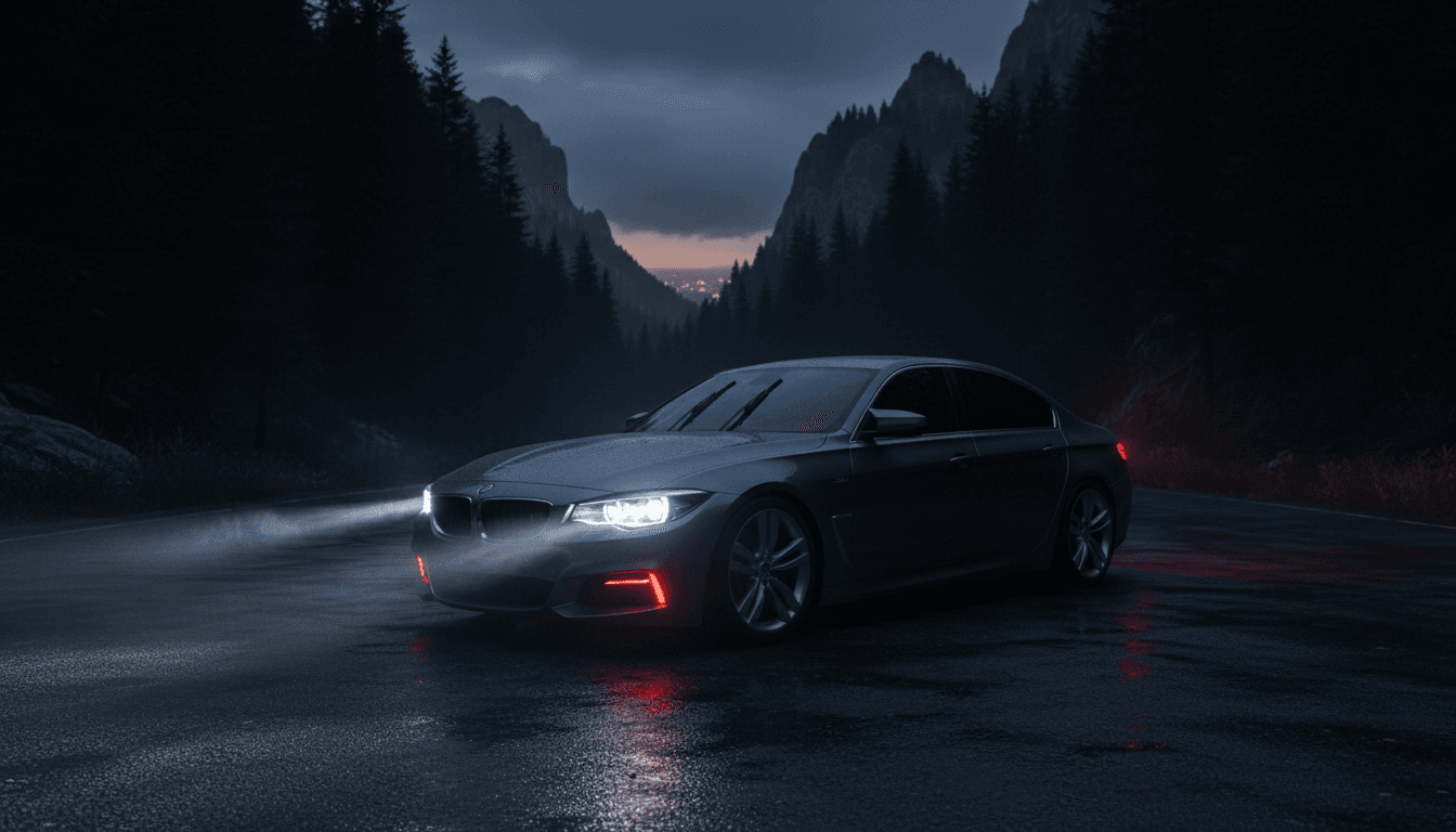 Mobile notary arriving at night